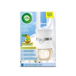 Ambientador eléctrico AIRWICK aceites esenciales Fragancia Aparato + recambio Aire fresco