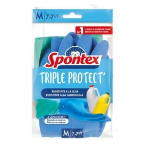 Guante látex limpieza SPONTEX Triple Protect Talla 8 - L