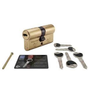 Cilindro alta seguridad TESA TX90NG Mod. Latonado. 70 mm. 30-40