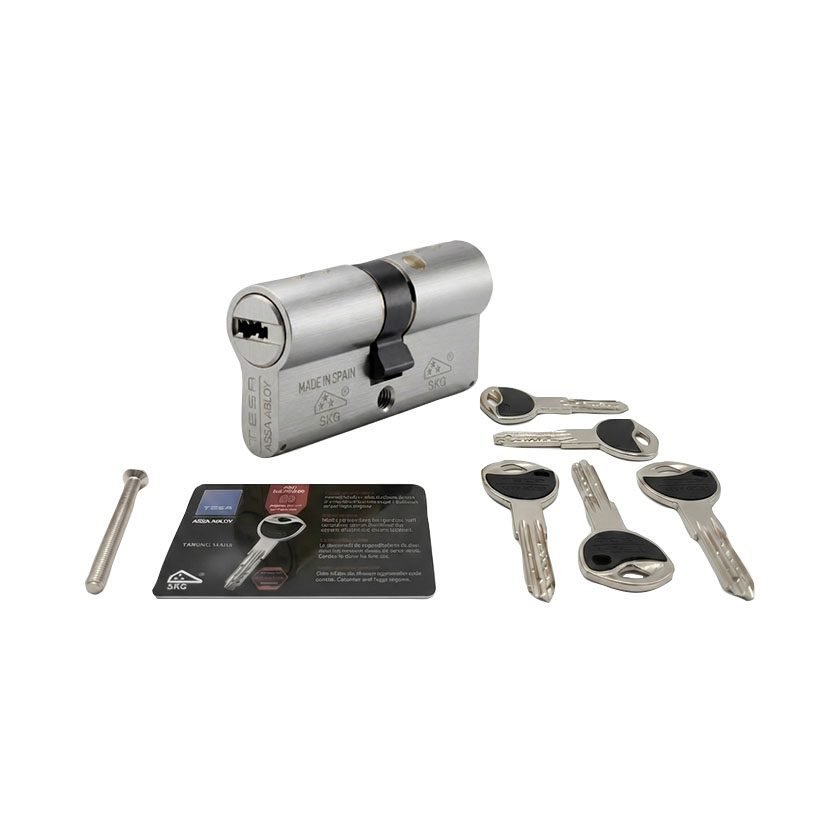 Cilindro alta seguridad TESA TX90NG Mod. Niquelado. 70 mm. 35-35