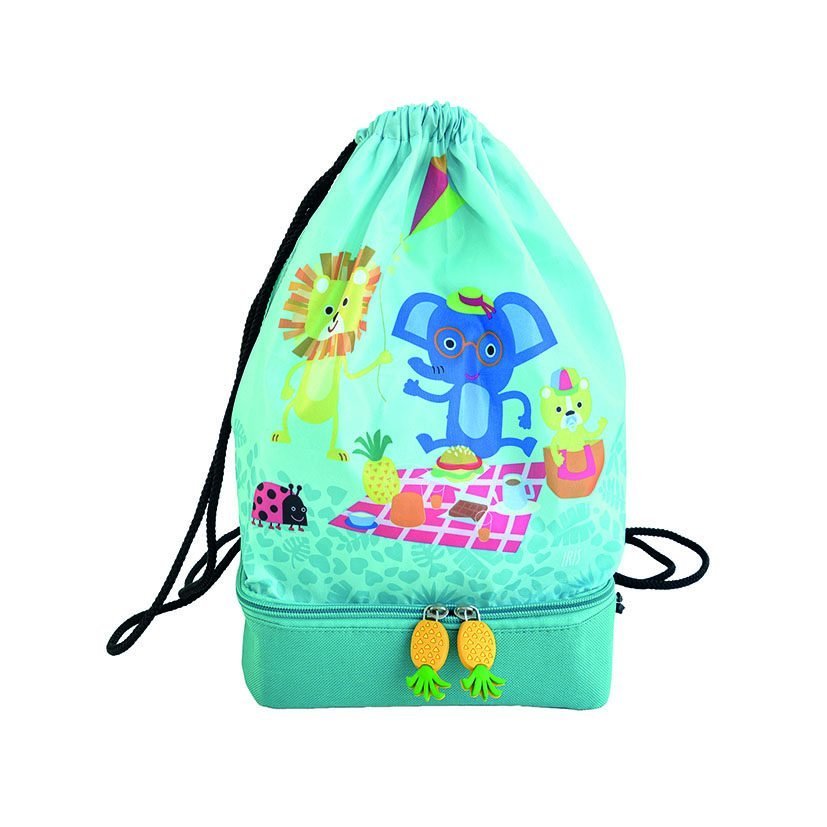 Mochila porta alimentos infantil IRIS Snack Rico Color Azul