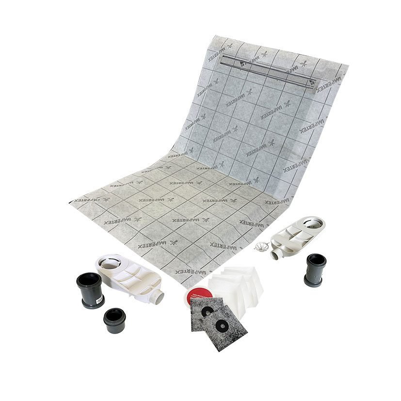 Panel para plato de ducha con pendiente FLUVIT Hydra Slope Panel Tipo 70x140cm. Sumidero Ocean
