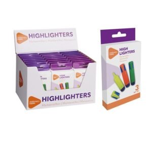 Subrayador fluorescente 3 Uds. colores surtidos