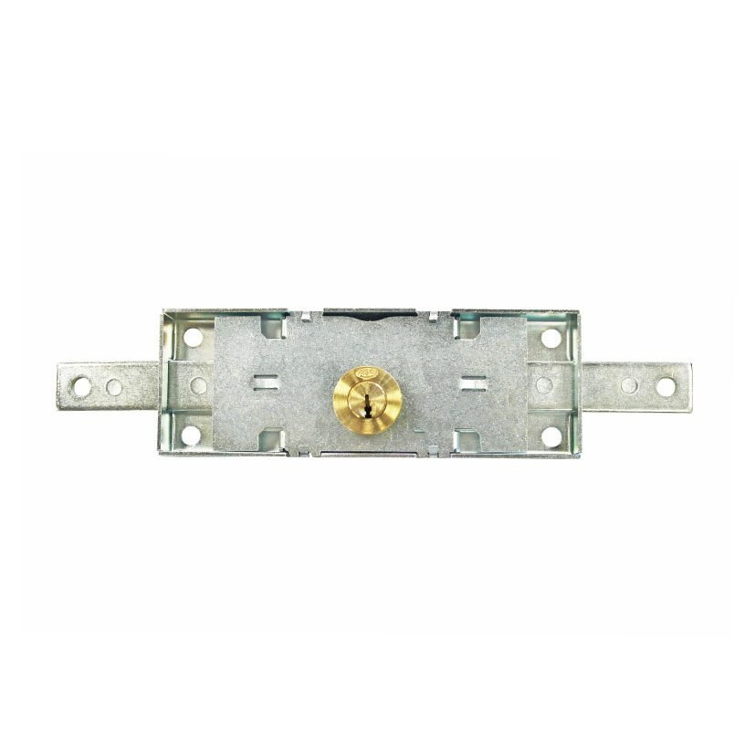 Cerradura puerta enrollable AGA 195-196 Mod. 195. Cerradura central 2 puntos. ø25mm