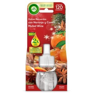 Ambientador eléctrico AIRWICK aceites esenciales Fragancia Recambio Naranja y Canela