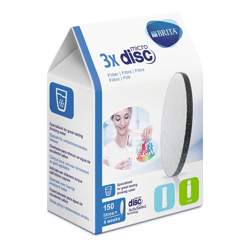 Botella FILL Filtros Microdisc 3 Unid Brita termo - Imagen 2