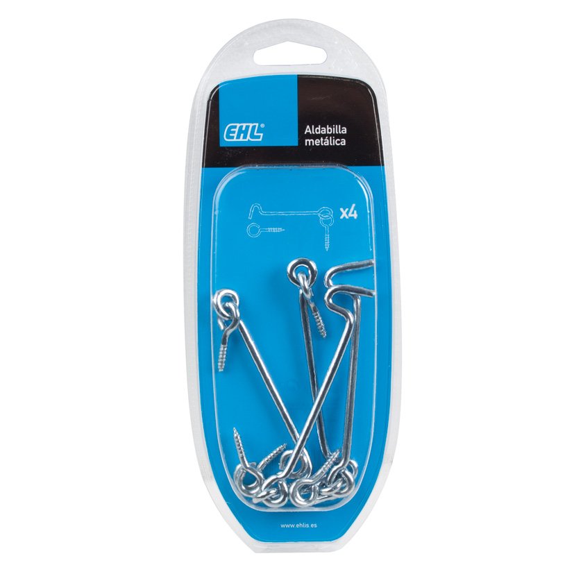 Aldabilla DOBLE HEM CINC 100 MM 4U EHL puerta ventana - Imagen 2