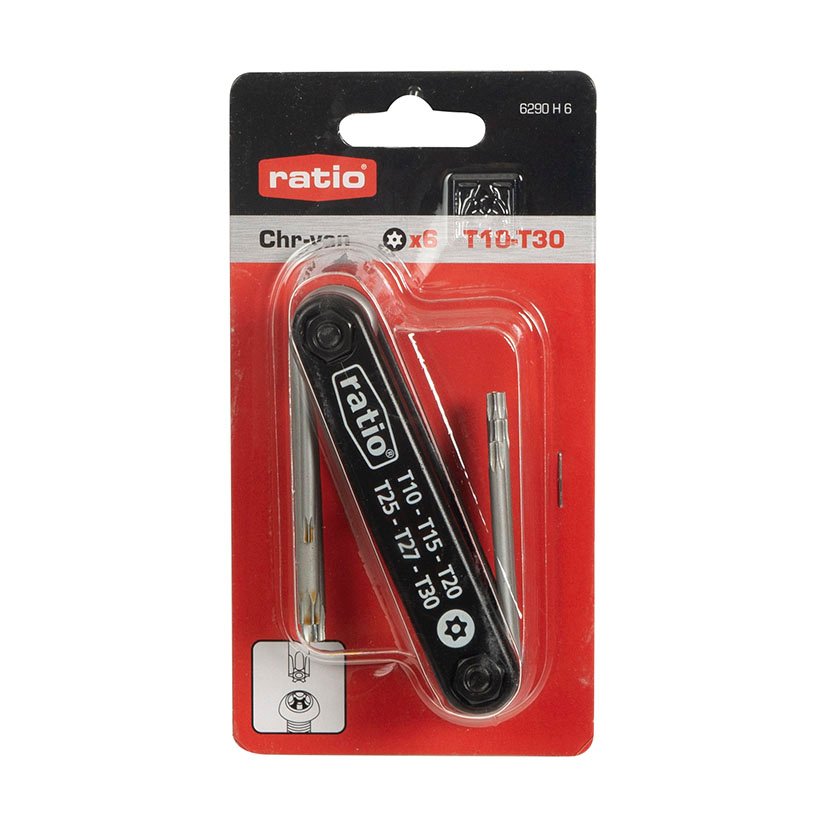 Llaves TORX Seguridad Juego 6 (T10-30)RATIO vaso - Imagen 3
