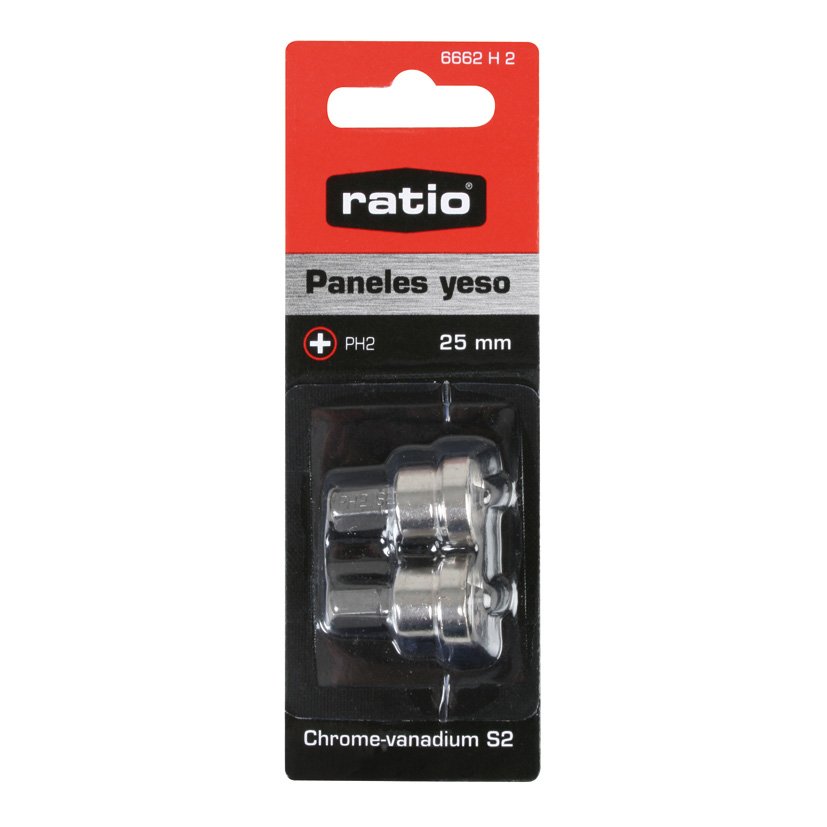 Puntas Phillips Nº2 para YESO Juego 2 RATIO atornillado portapunta - Imagen 2