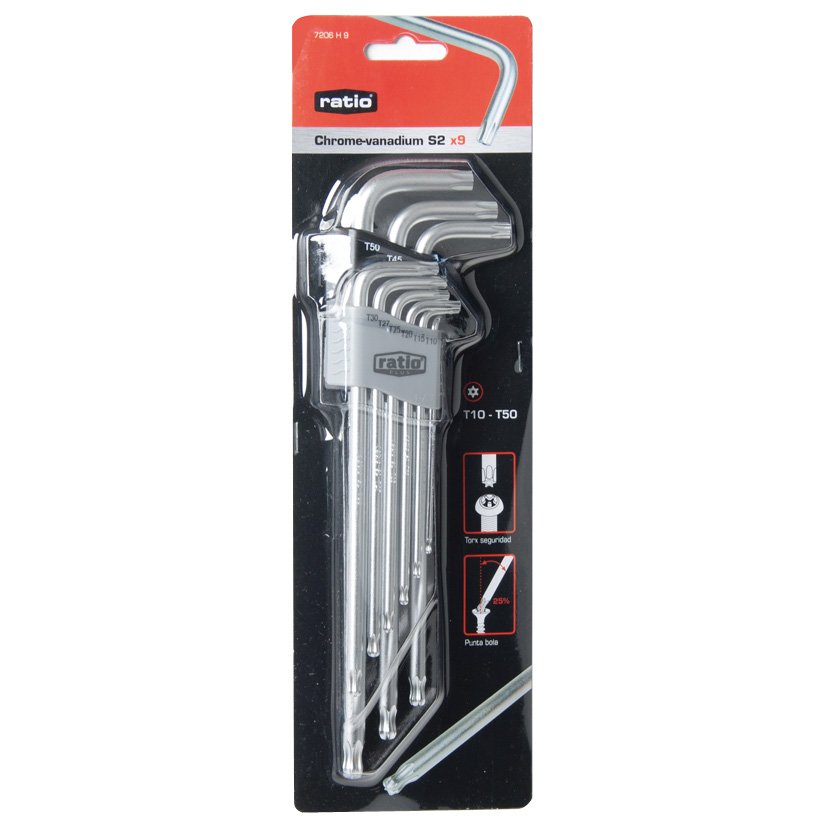 Llaves TORX Seguridad+punta-bola Juego 9 RATIO vaso - Imagen 3
