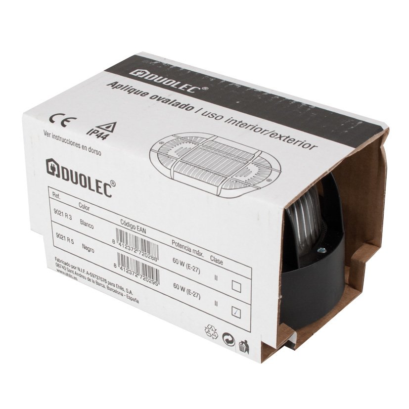 Aplique Exterior Ovalado Blanco 60 W Duolec 188X112X105 Mm lámpara - Imagen 2