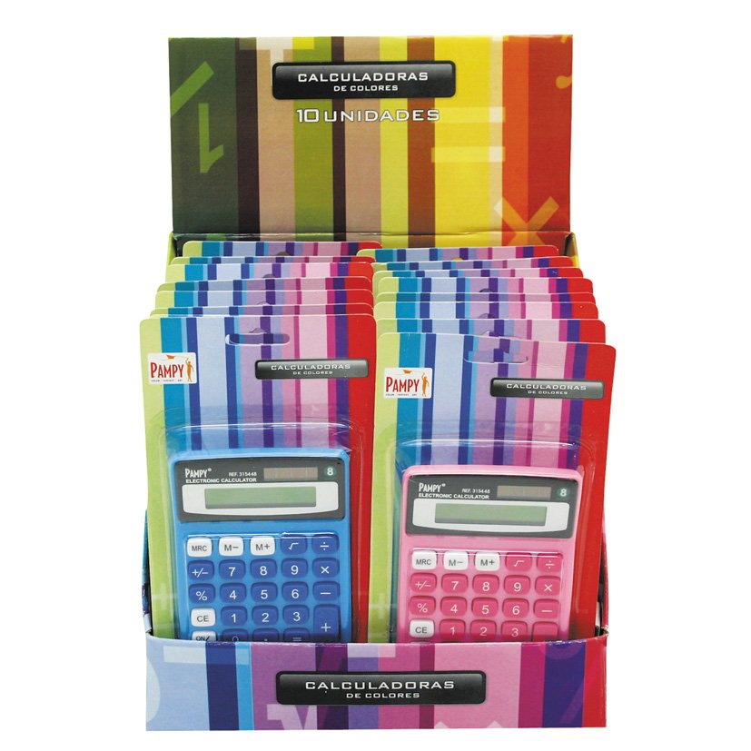 Calculadora 8D Decorada COL Variados 8X11 Cm material oficina - Imagen 2