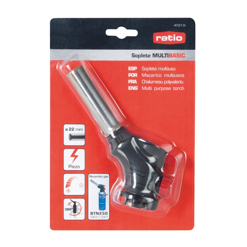 Soplete Multiusos PIEZO RATIO 22 Mm soldador cartucho - Imagen 3
