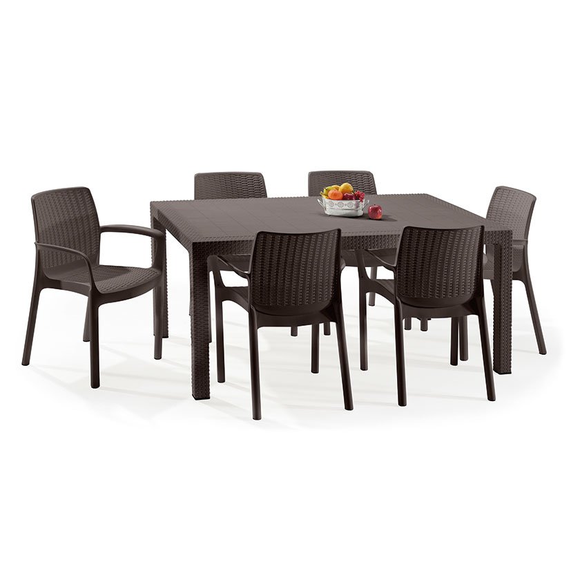 SILLA BALI Marrón Keter 58X55 5X83 Cm mueble resina - Imagen 2