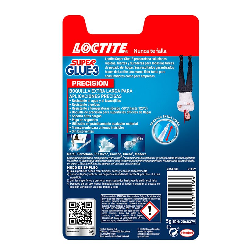 SUPER GLUE-3 5 GRS Loctite adhesivo instantáneo - Imagen 3