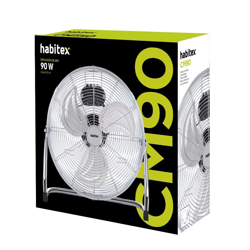 Circulador AIRE M CM90 90 W Habitex 90 W 50X19X50 Cm ventilador suelo - Imagen 3