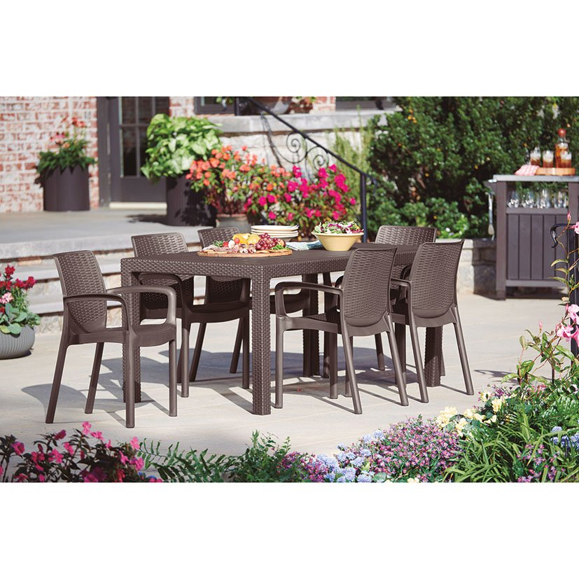MESA Melody Marrón 160X94 CM Keter 5X94 mueble resina - Imagen 2