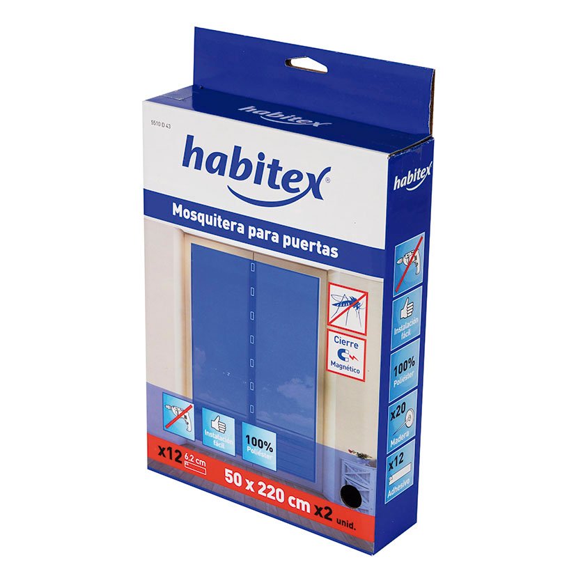 Mosquit Velcro C/imán 2X50XH220 Habitex 2X50X220 50X220 Cm cortina malla - Imagen 2