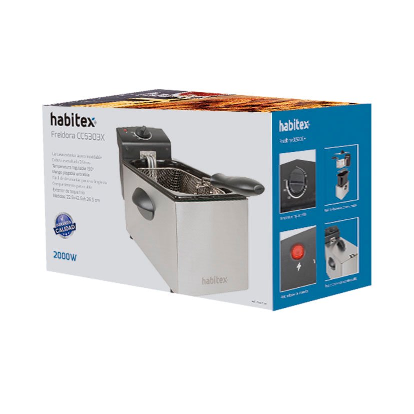 Freidora CC5303X, 3 Litros, Habitex 54X17 5X25 eléctrica 000 W - Imagen 7