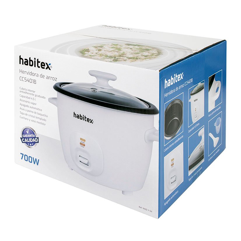 Hervidora ARROZ CC5401B 4,5 L Habitex robot cocina - Imagen 7