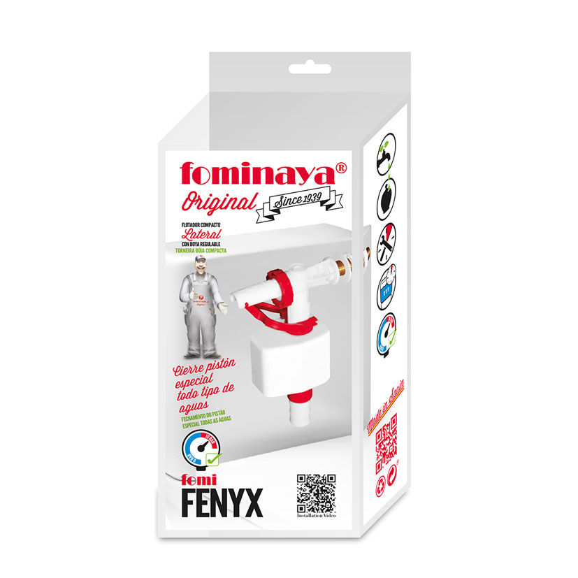 GRIFO FENYX LAT 3/8 Latón C/C Fominaya Laton cisterna - Imagen 2