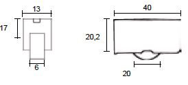 Rodamiento VENT Aluminio 158 12 U Micel 40X20 2 Mm puerta ventana - Imagen 2