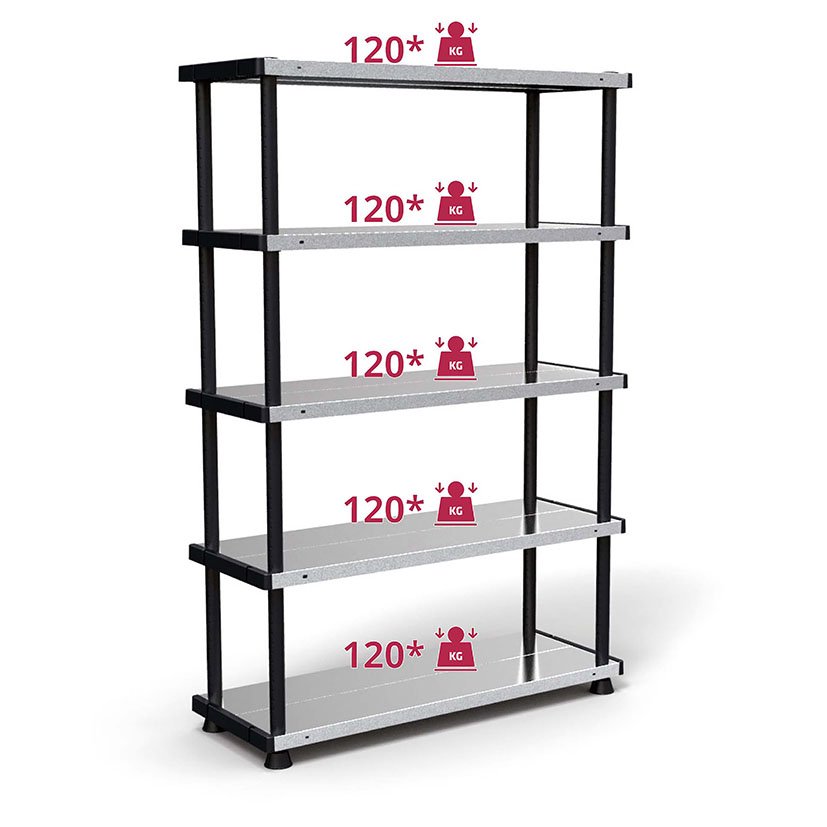 Estanteria Metalica 120R 119X45XH185 CM Terry 119X45X185 Cm estantería - Imagen 2