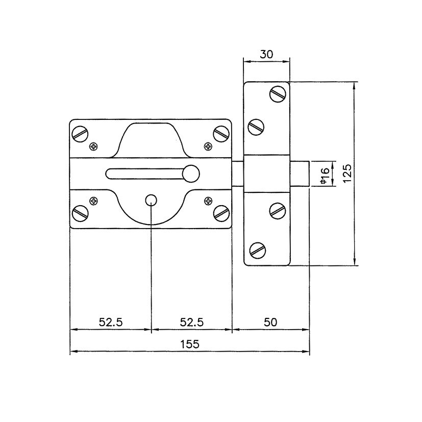 Cerrojo 300 Esmalt CIL EXT RED +3 LL Ezcurra puerta de madera - Imagen 2