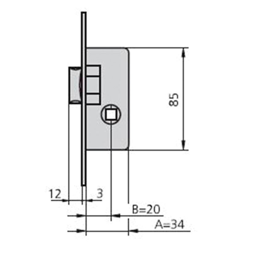 Cerradura EMB Nº1964R/0 S/CIL CAJA 2 Unid Cvl 20 Mm 2UNID - Imagen 2
