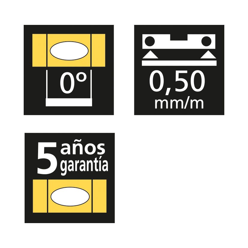 NIVEL ALUM Antichoc 40 CM RATIO plomada - Imagen 2