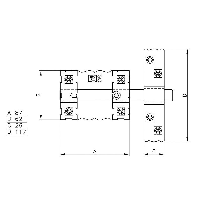Pasador 300-P87 Dorado Fac Rojo puerta de madera - Imagen 2