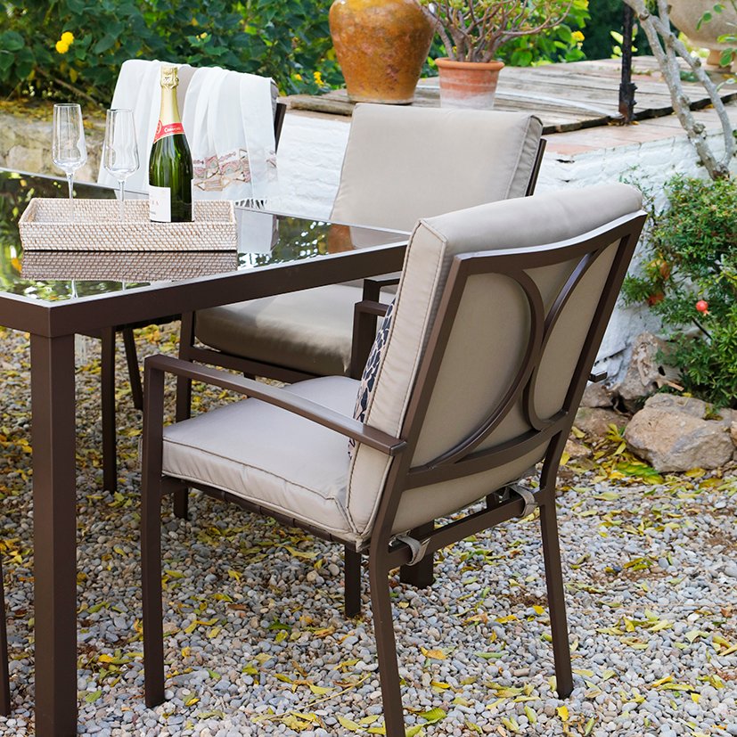 CONJ Madeira 6 Sillones+cojines 56X68X88 Cm 30 Cm mueble metal - Imagen 3