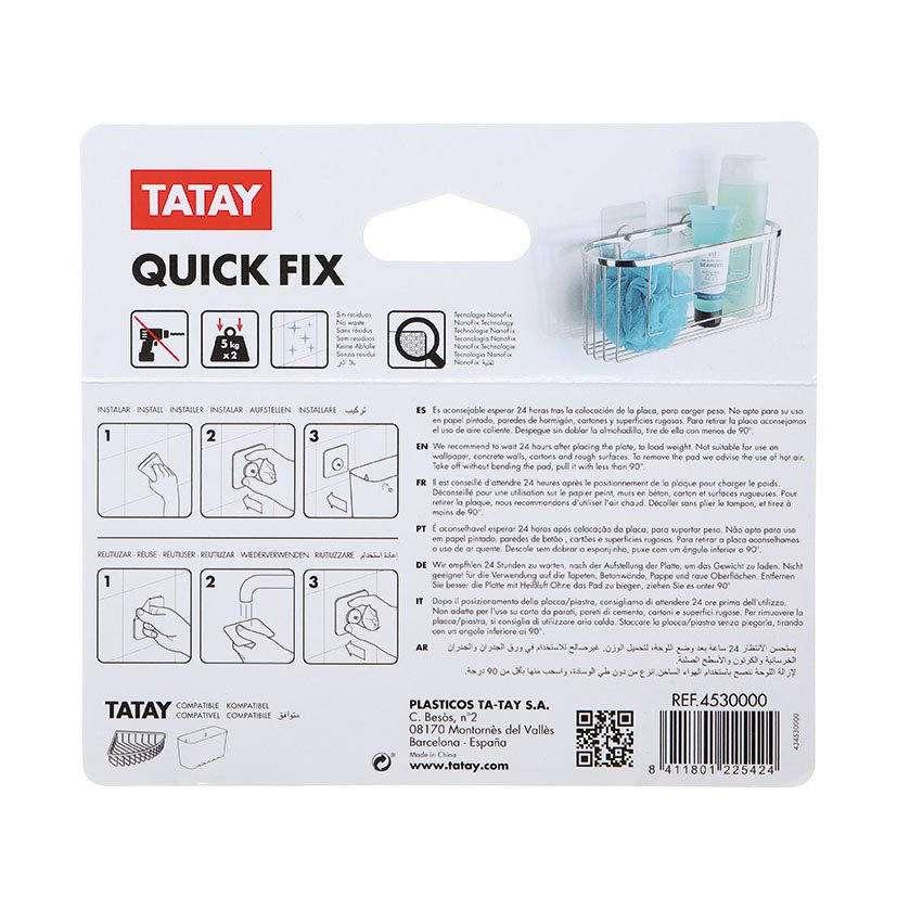 KIT Quick-fix Sistema Fijacion Cestillos Tatay cesta colgador - Imagen 3