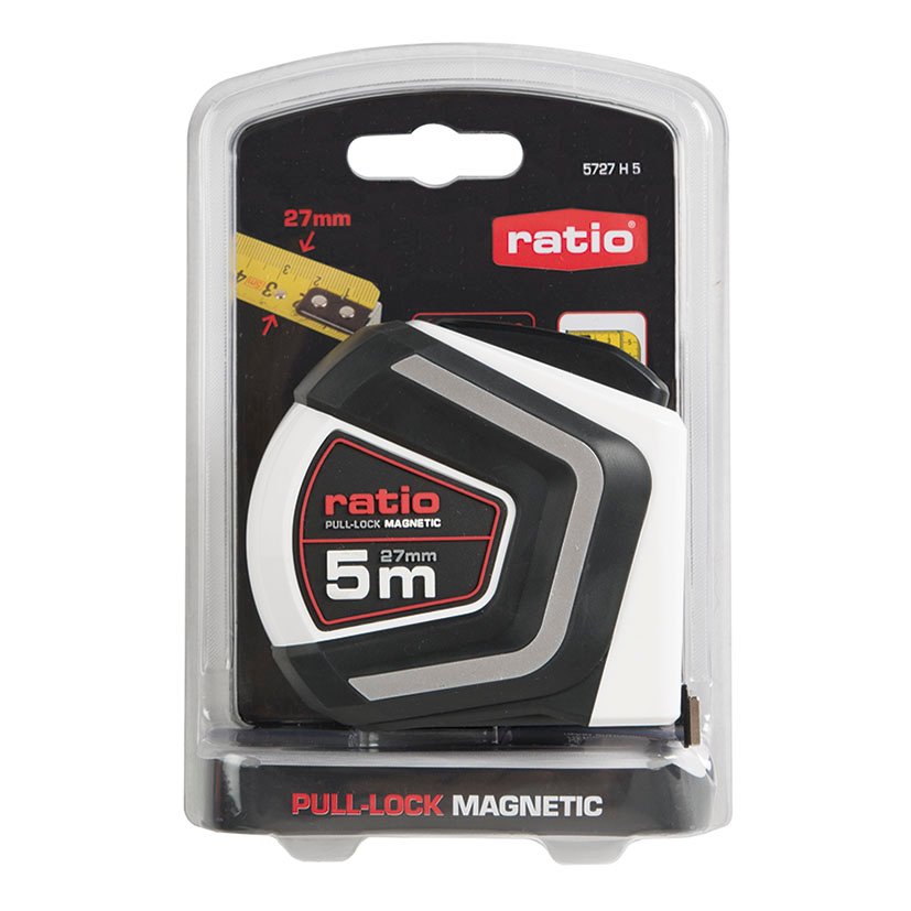 Flexometro CINTA 27/5 MTS Pull-lock MAGNE RATIO 27 Mm métrica flexómetro - Imagen 3