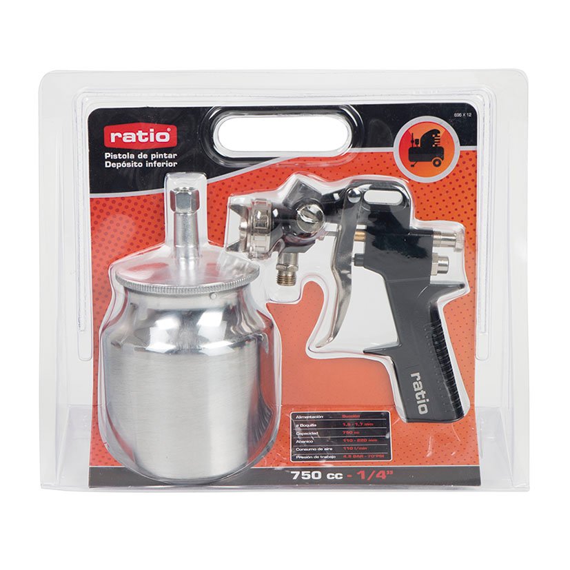 Pistola DE Pintar DEP Inferior 1/4" RATIO 110 L 8 Bar - Imagen 2