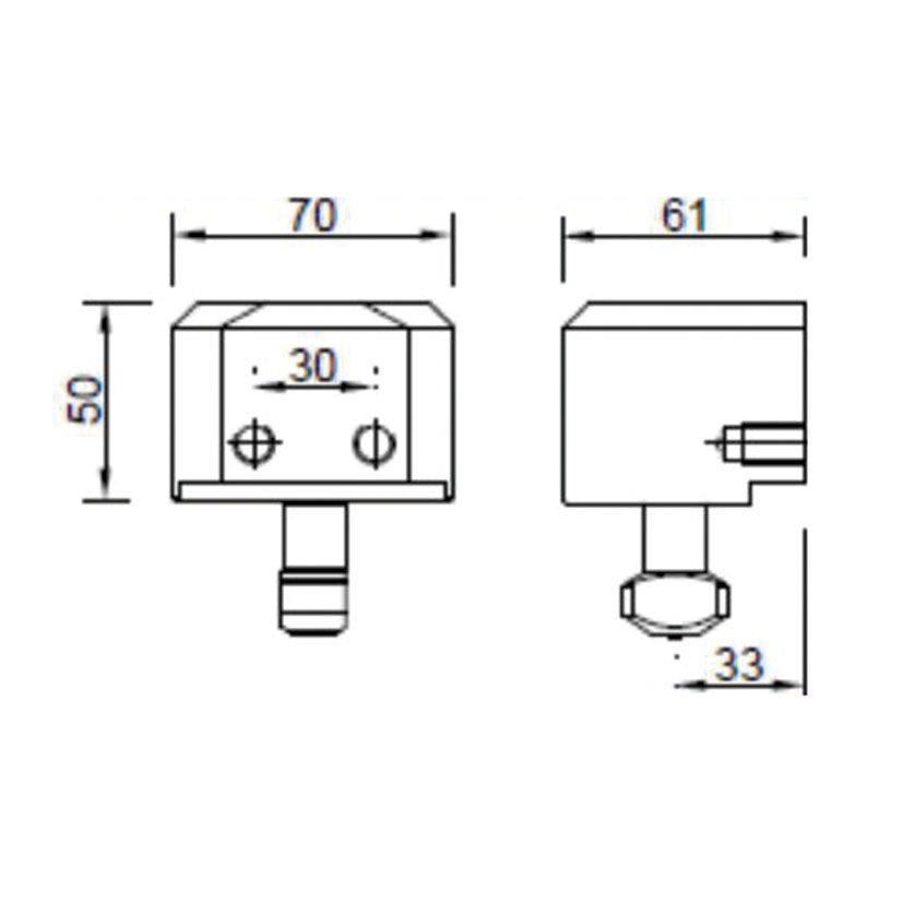 Cerradura Embutir SUELO LLAVE Seguridad Cays - Imagen 2