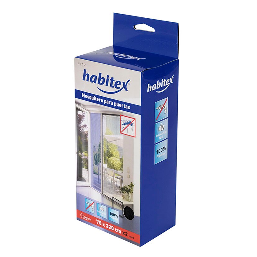 Mosquit Velcro 2 U 75 Xh 220 CM Habitex 220 CM 75X220 CM cortina malla - Imagen 2