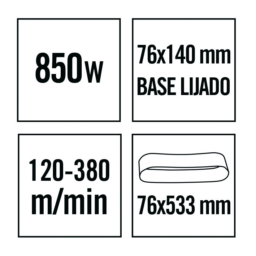 Lijadora BANDA LR850 NM 850 W RATIO 850 W 76X140 Mm - Imagen 3