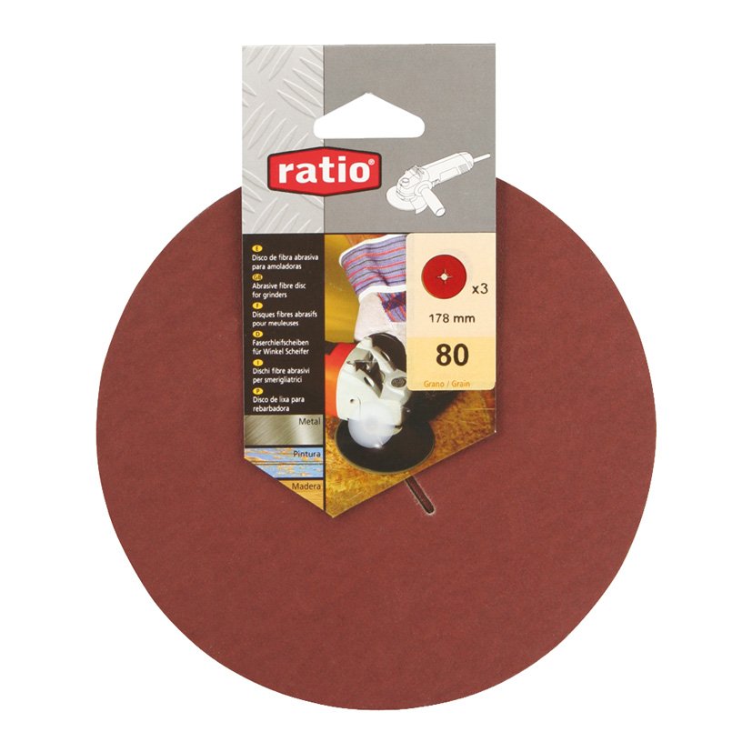 3 Discos FIBRA 125 MM GR 80 RATIO 125 MM abrasivo pulir - Imagen 2