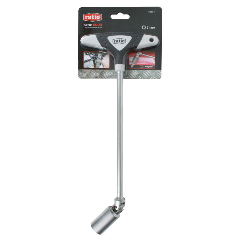 LLAVE para Bujias Articulado 16 MM RATIO 16 MM 16X295 Mm herramienta vehículo - Imagen 2
