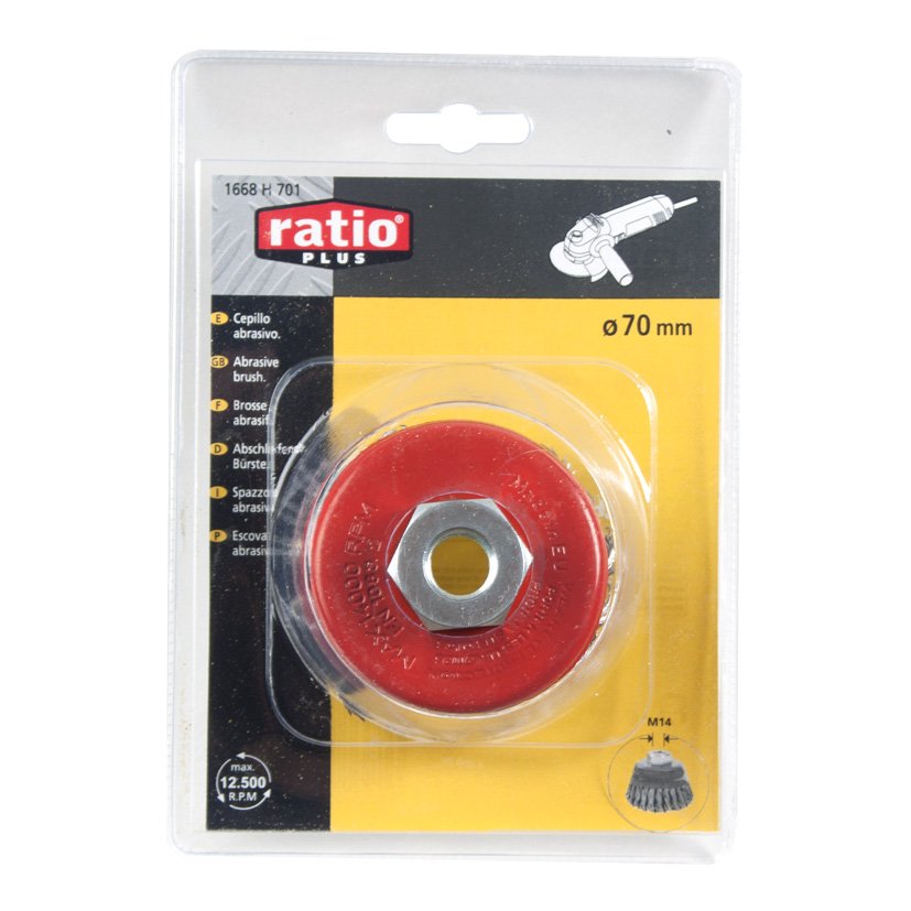 Cepillo TAZA Alambre Trenzado 105 MM RATIO 105 MM abrasivo electroportatil - Imagen 2