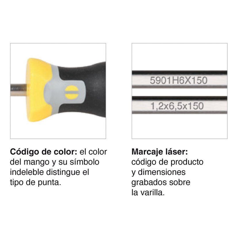 Destorn B PLANA 6,5X150 RATIO PRO Series RATIO Proseries destornillador - Imagen 2