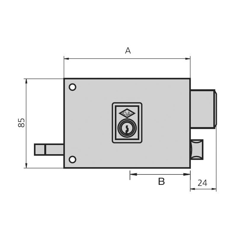 Cerradura SOBR 1125-A/1/12 IZDA CVL 120 Mm 60 Mm - Imagen 2