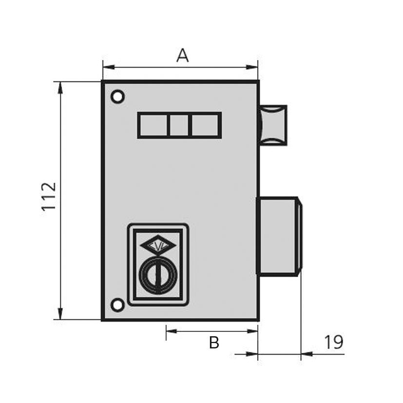 Cerradura SOBR Nº156-A/1/70 DCHA CVL 156A 70 Mm - Imagen 2