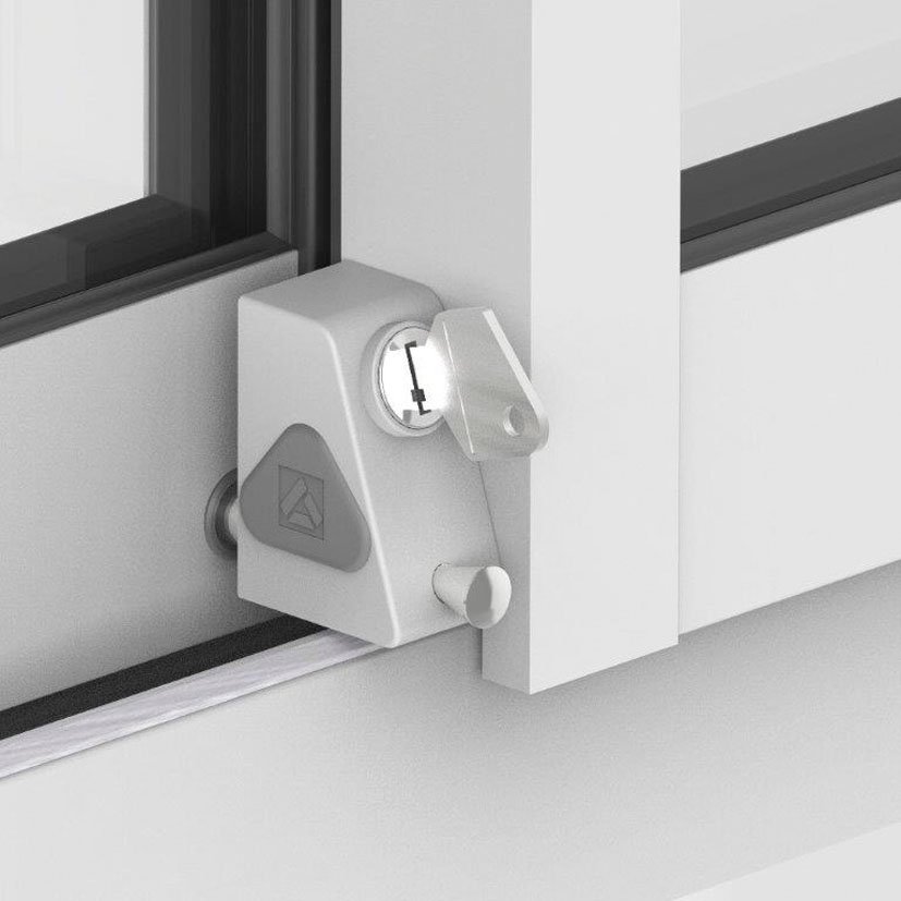 Bloqueador APER Ventana C/llave NEGRO Alma puerta aluminio - Imagen 3