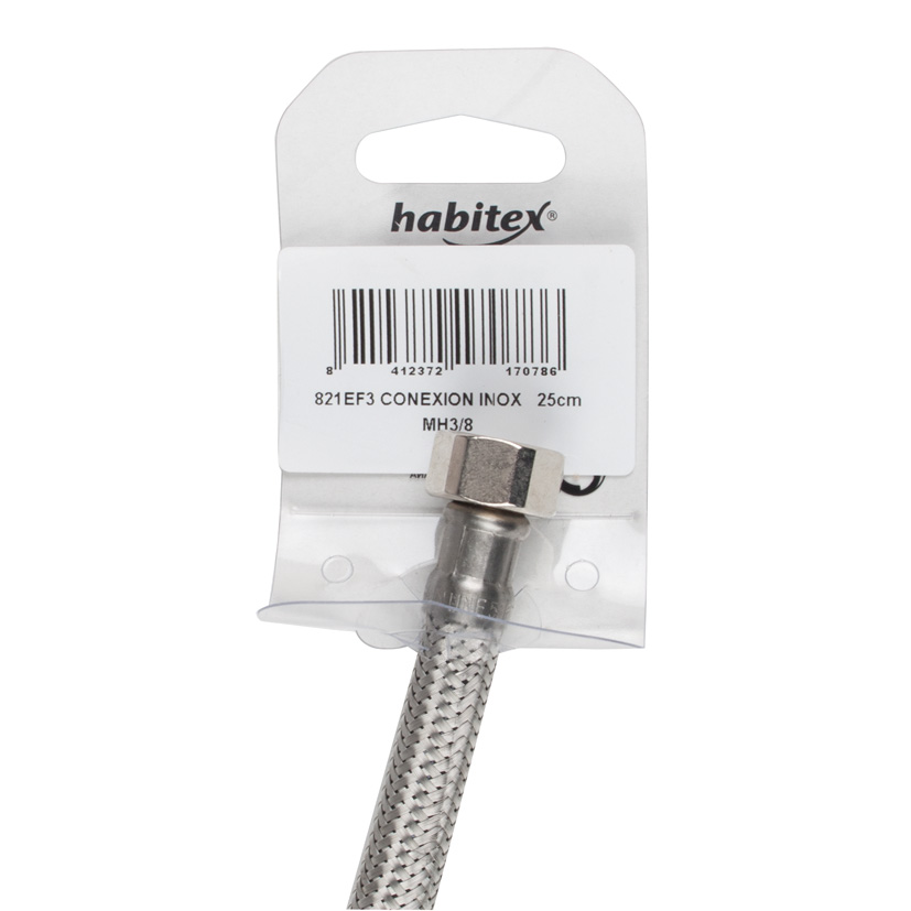 Conexion FLEX 25 INOX 13 MH-1/2" HAB Habitex 25 Cm flexibl - Imagen 2