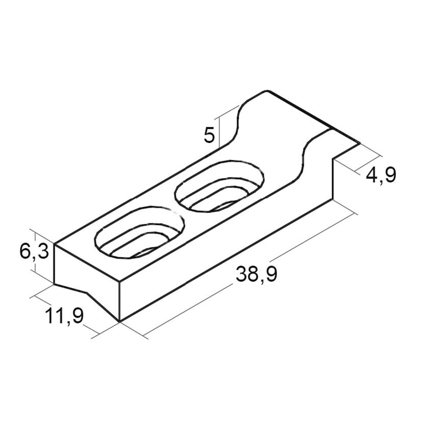 Contracierre Ventana ALUM 6819-00 25 U Micel Negro puerta aluminio - Imagen 2