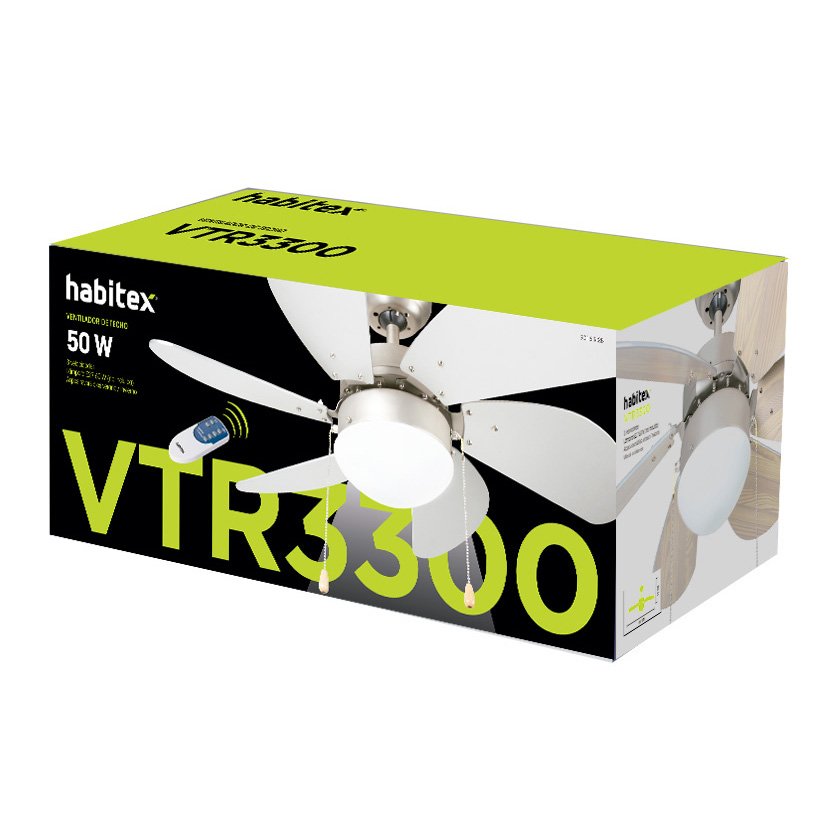 Ventilador TECHO M VTR 3300 MDO DIST Habitex 76X33 Cm 50 W - Imagen 4