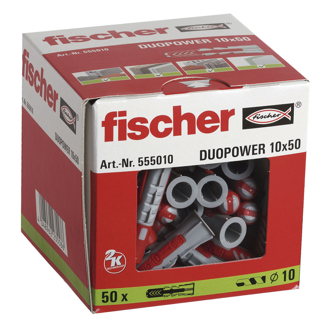TACO Duopower 10X50 CAJA 50 UD Fischer anclaje - Imagen 2