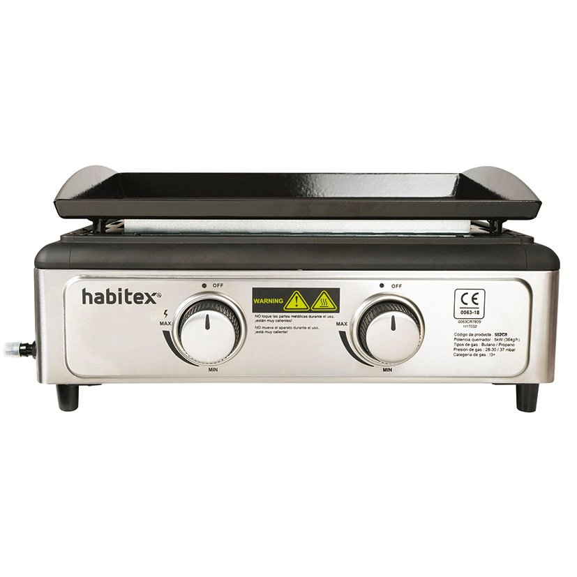 Barbacoa-plancha GAS BT 50 53X 46X23 CM Habitex 53X46X23 CM 43X33 Cm horno - Imagen 2